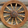 Closeup Hand Spinning Wheel