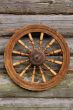Spinning Wheel On The Blockhouse Wall
