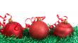 Red Christmas baubles