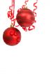 Red Christmas baubles