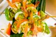 shrimps and vegetables skewers