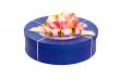 round blue gift box