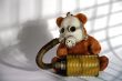 Soft toy bear with gas mask