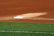 Third base on a baseball field