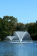 Fountain on a pond