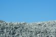 Granite stone pile with blue sky