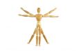 Wooden manikin Vitruvian Man