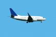 Passenger jet plane landing