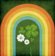 Grunge clover card
