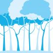 blue trees