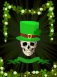 St.Patrick skull and clovers