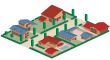 Residential district cartoon