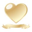 golden shiny heart