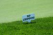 No chipping sign on a practice green
