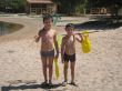 two boys going to the beach