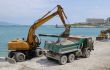 Preparation of a beach for a summer season