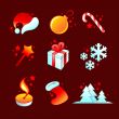 set of christmas symbols