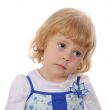 Little girl serious