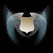 shield with wings