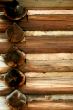 Log cabin wall background