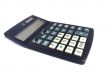 Black calculator with big white digits