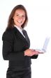 The business woman with the laptop