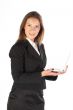 The business woman with the laptop