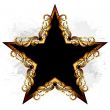 star with floral elements