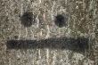 Bark of tree with painted smile