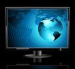 LCD panel with world background