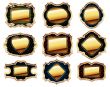 set of golden frames