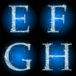  letter stars blue EFGH