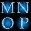  letter stars blue MNOP