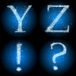  letters star blue YZ