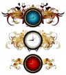  clocks with floral elements