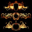 set of heraldic shields