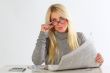 The business woman behind work