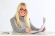 The business woman behind work