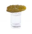 Marinaded cucumber and vodka wine-glass
