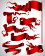 set of red ribbons