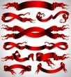  set of red ribbons