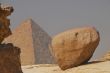 pyramid with a big stone