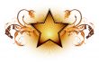 star with floral elements