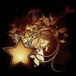 star with floral elements