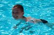 boy swimming in the pool