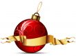  christmas ball with ribbon 