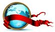 world with ribbon
