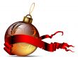  christmas ball with ribbon