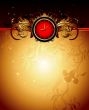 clock frame with floral elements