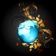 world with floral